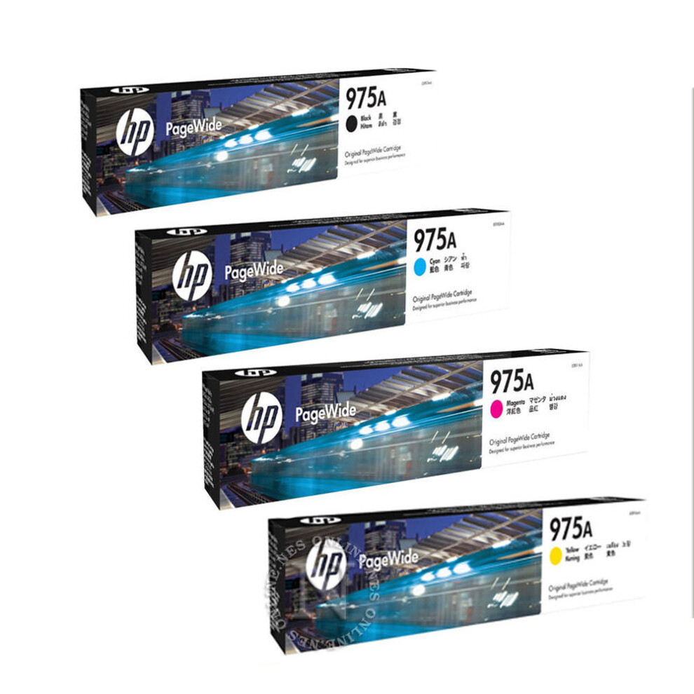 GENUINE Original HP 975A 4 Colours Value Pack Ink Cartridge Toner PageWide