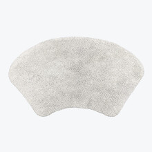 (Dove Grey) Curved Bath Mat 48 x 80cm, 100% Cotton Shower Mat