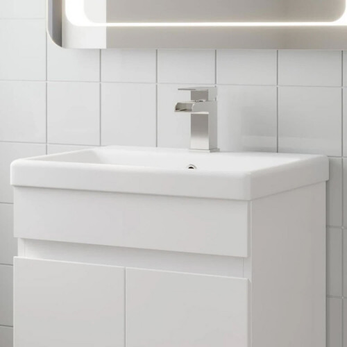 Affine Square Edge White Gloss Recessed Basin - 520mm