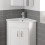 Affine White Gloss Recessed Corner Basin - 585mm 1