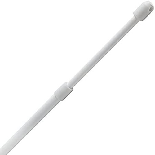 (180-305cm) White Round Telescopic Extendable Net Curtain Rod