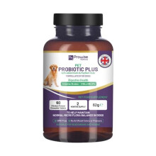 Pet Probiotic Plus with Synbalance Strains, Inulin & Psyllium - 60 Chicken Flavour Chewables (2 Months, GMO-Free, UK GMP)