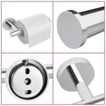 2pk Toilet Roll Holder Dispenser Wall Mounted Stainless Steel Modern