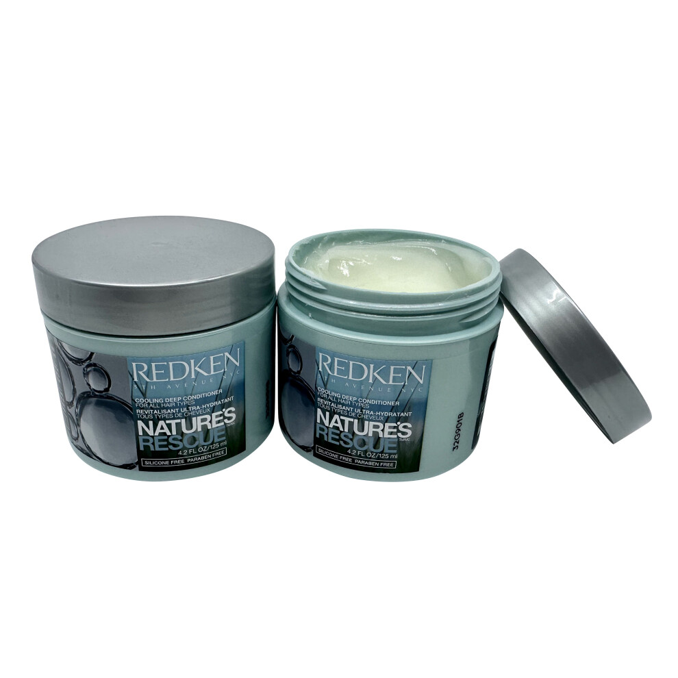 Redken Natures Rescue Cooling Deep Conditioner All Hair Types 4.2 OZ Set of 2