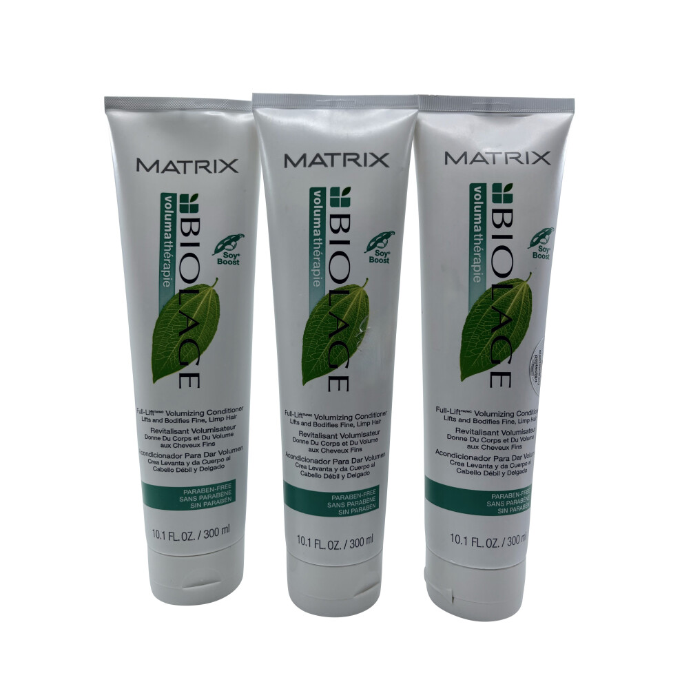 Matrix Biolage Full Lift Volumizing Conditioner Fine Limp Hair 10.1 OZ Set of 3