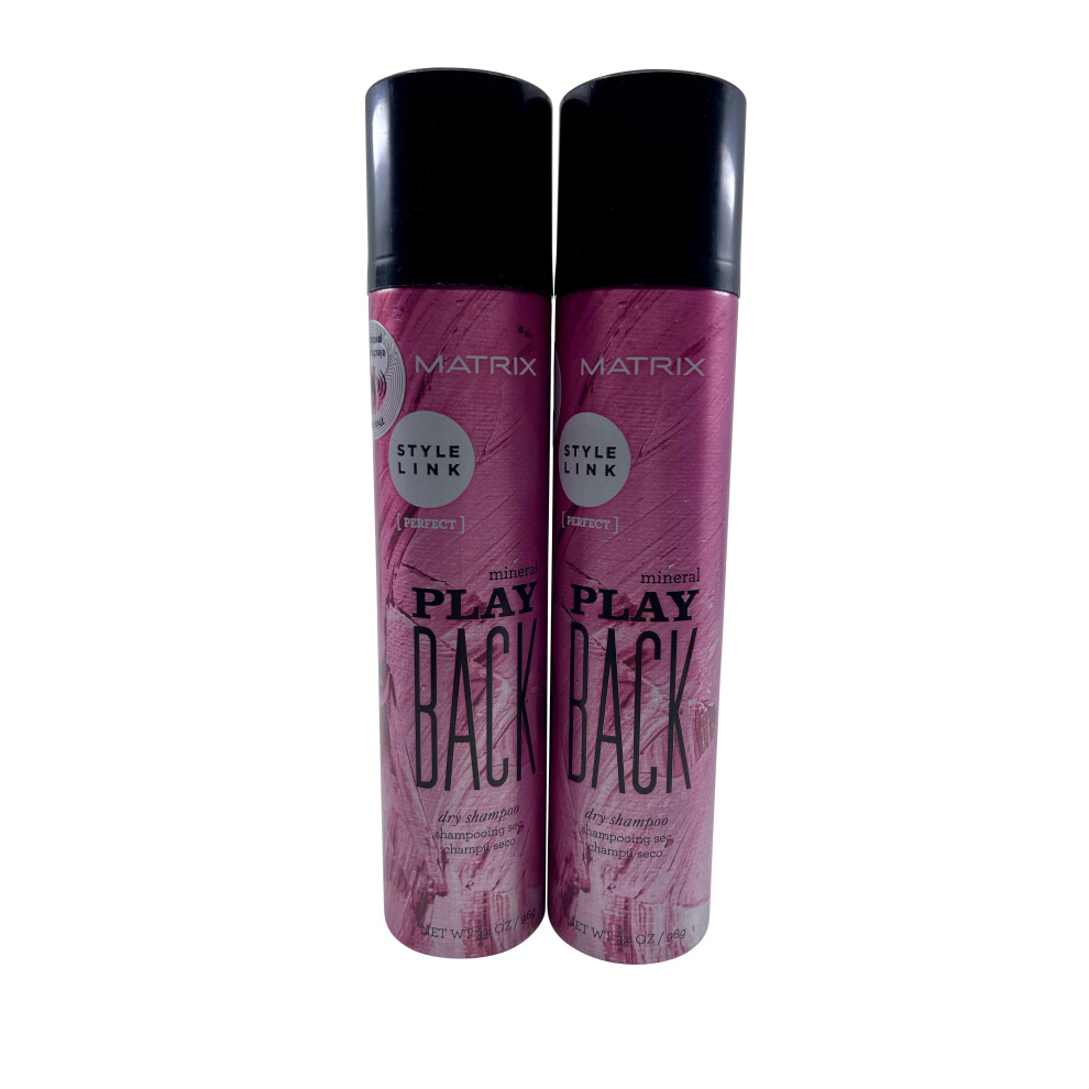 Matrix Style Link Play Back Mineral Dry Shampoo 3.4 OZ Set of 2