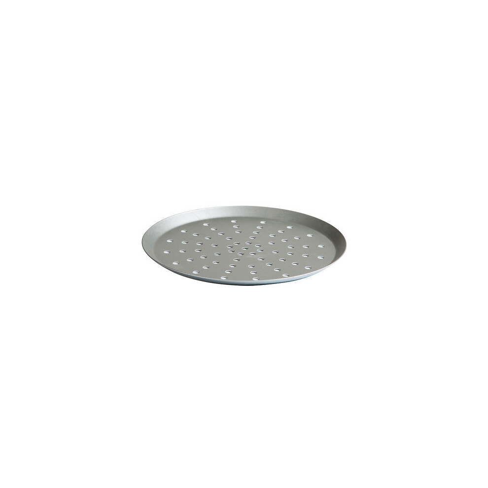 2 X 12" PERFORATED ROUND ALUMINIUM PIZZA TRAYS 31CM 