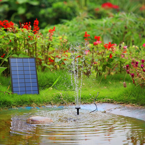 Solar Wasser Teich Pumpe Powered Panel Kit Outdoor Garten Pool Springbrunnen 2