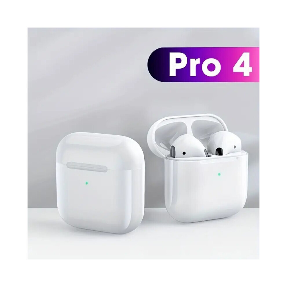 (White) New Pro4 Tws In-Ear Hi-Fi Stereo Wireless Earbuds White 711523788695