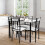 Costway 5 Pieces Modern Kitchen Dining Set 1 Bar Table and  4 High Back Chairs 9