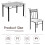 Costway 5 Pieces Modern Kitchen Dining Set 1 Bar Table and  4 High Back Chairs 2