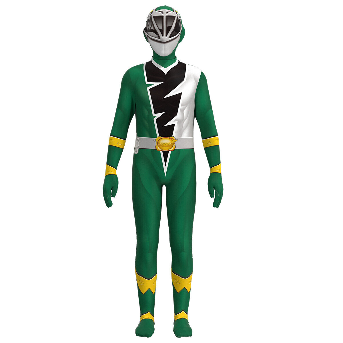(Green, 170) Sentai Kids Kishiryu Ryusoulger Jumpsuit Cosplay Halloween ...