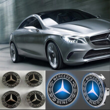 4PCS 75mm Floating LED Wheel Center Caps Fit For Mercedes Benz