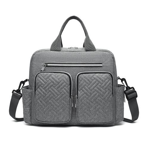 (Grey) Durable And Functional Changing Tote bag