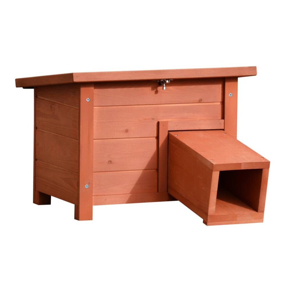 @Pet Hedgehog House Rodent House Pet House Cabin Cat Cage Kennel Wood Brown