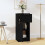 VidaXL vidaXL Sideboard Storage Cabinet Cupboard Highboard Black Engineered Wood 3