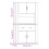 VidaXL vidaXL Highboard Concrete Grey Engineered Wood Cupboard Sideboard Cabinet 4