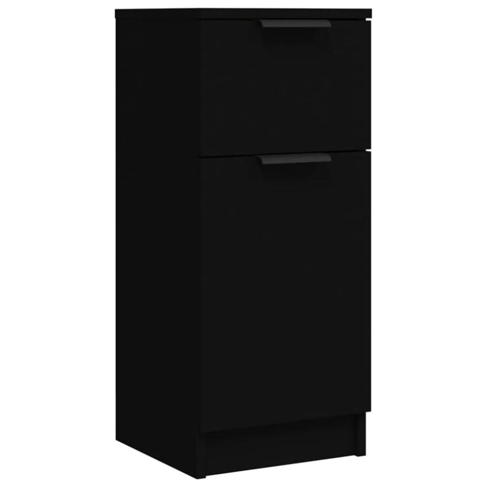 Vidaxl Sideboard Storage Cabinet Cupboard Highboard Engineered Wood Black