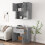 VidaXL vidaXL Highboard Concrete Grey Engineered Wood Cupboard Sideboard Cabinet 5