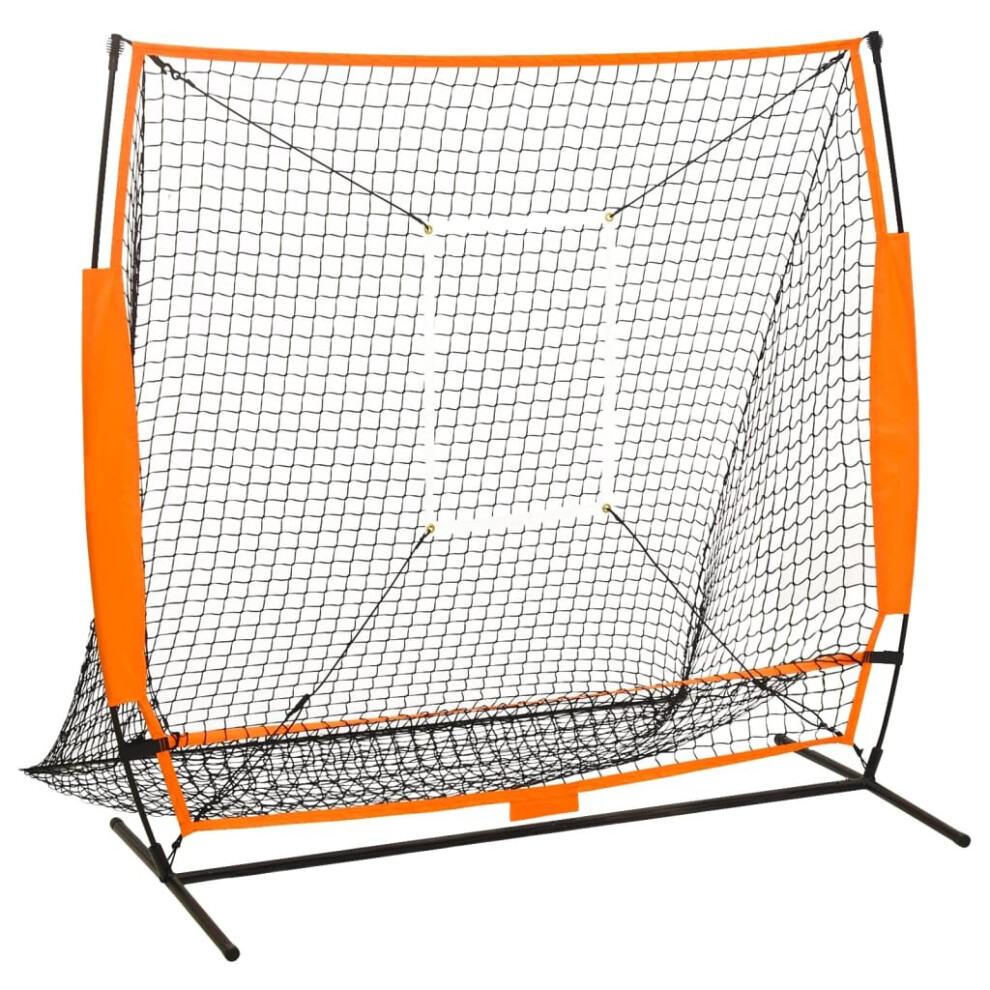 vidaXL Multisport Baseball Practice Net Black Softball Training Hitting Net