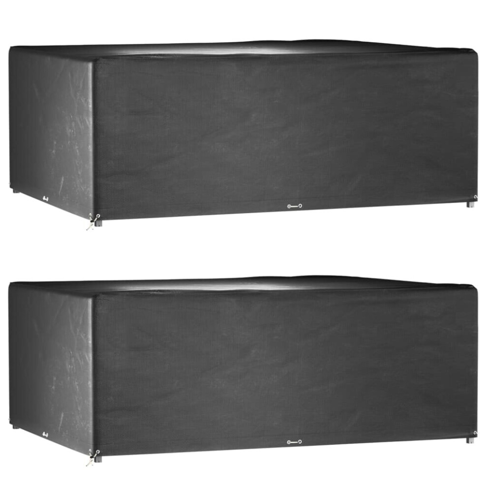 vidaXL Rectangular Garden Furniture Cover - 278x204x105 cm - Black - Image 2