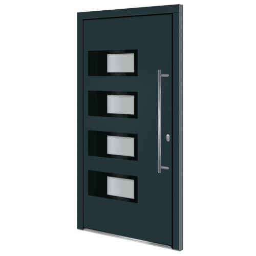 VidaXL vidaXL Haustür Anthrazit 100x200 cm Aluminium und PVC