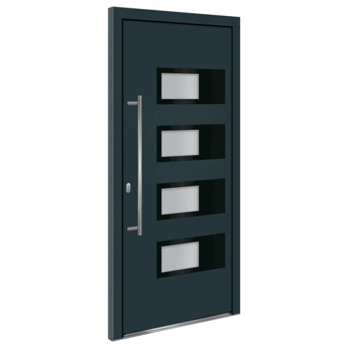 VidaXL vidaXL Haustür Anthrazit 100x210 cm Aluminium und PVC