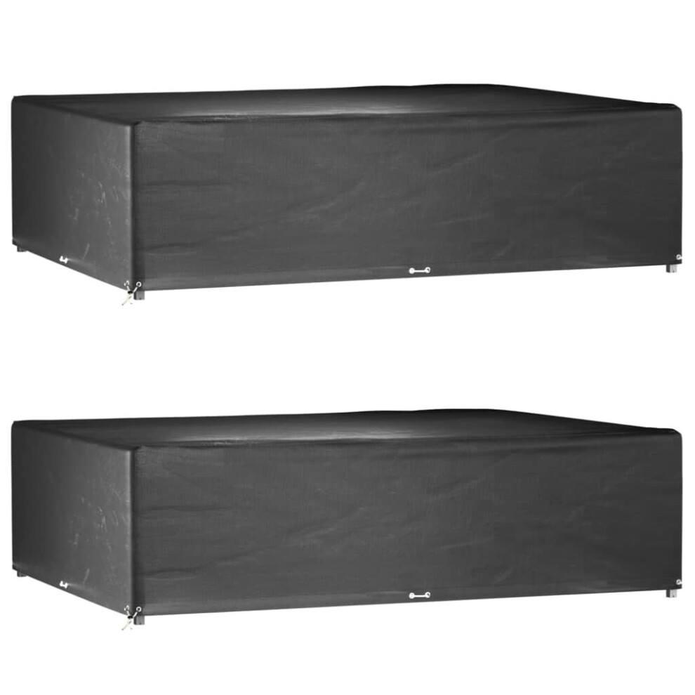 Vidaxl Garden Furniture Covers Patio Set Cover 2 Pcs 16 Eyelets Rectangular