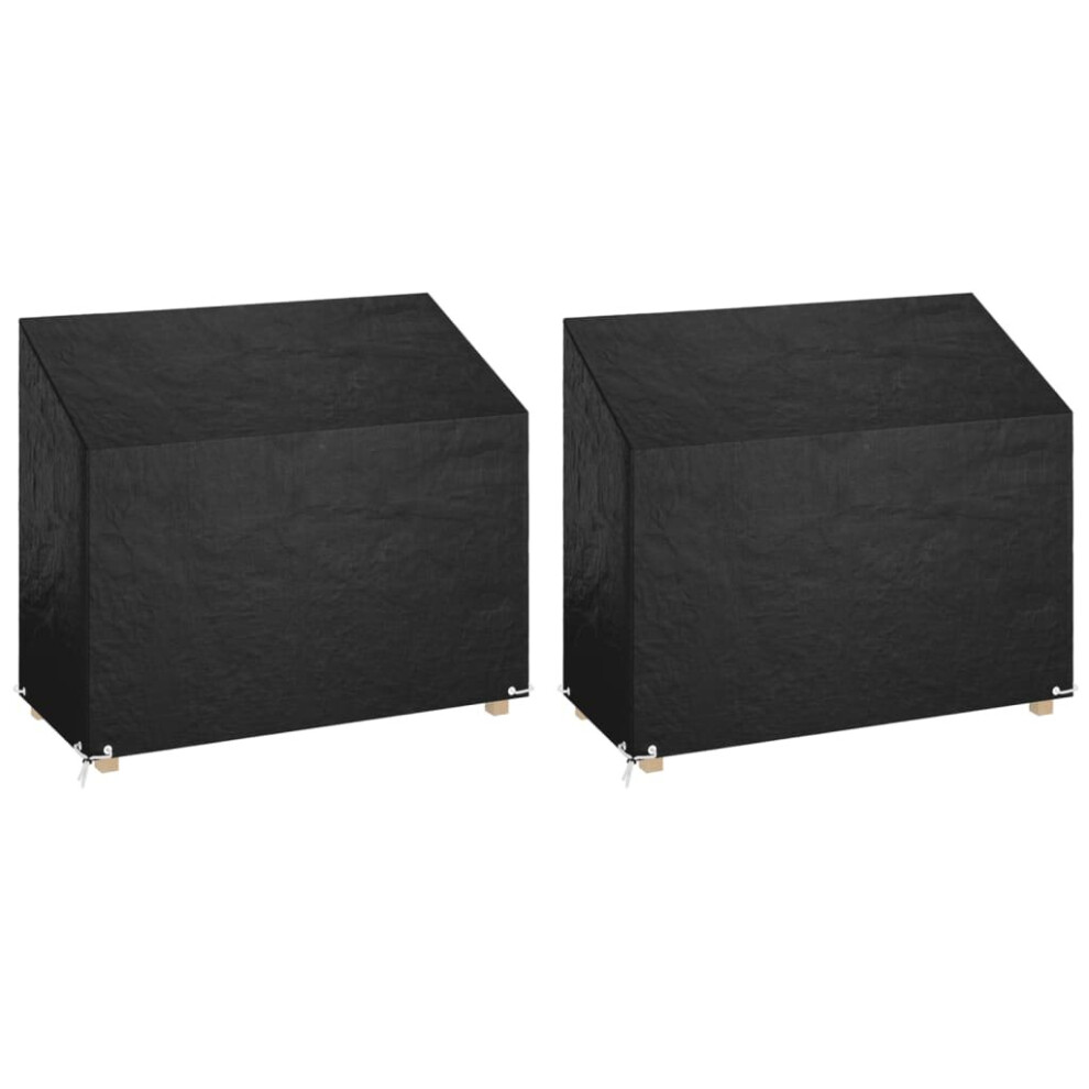 Vidaxl Garden Bench Covers Patio Furniture Cover 2 Pcs 8 Eyelets Polyethylene