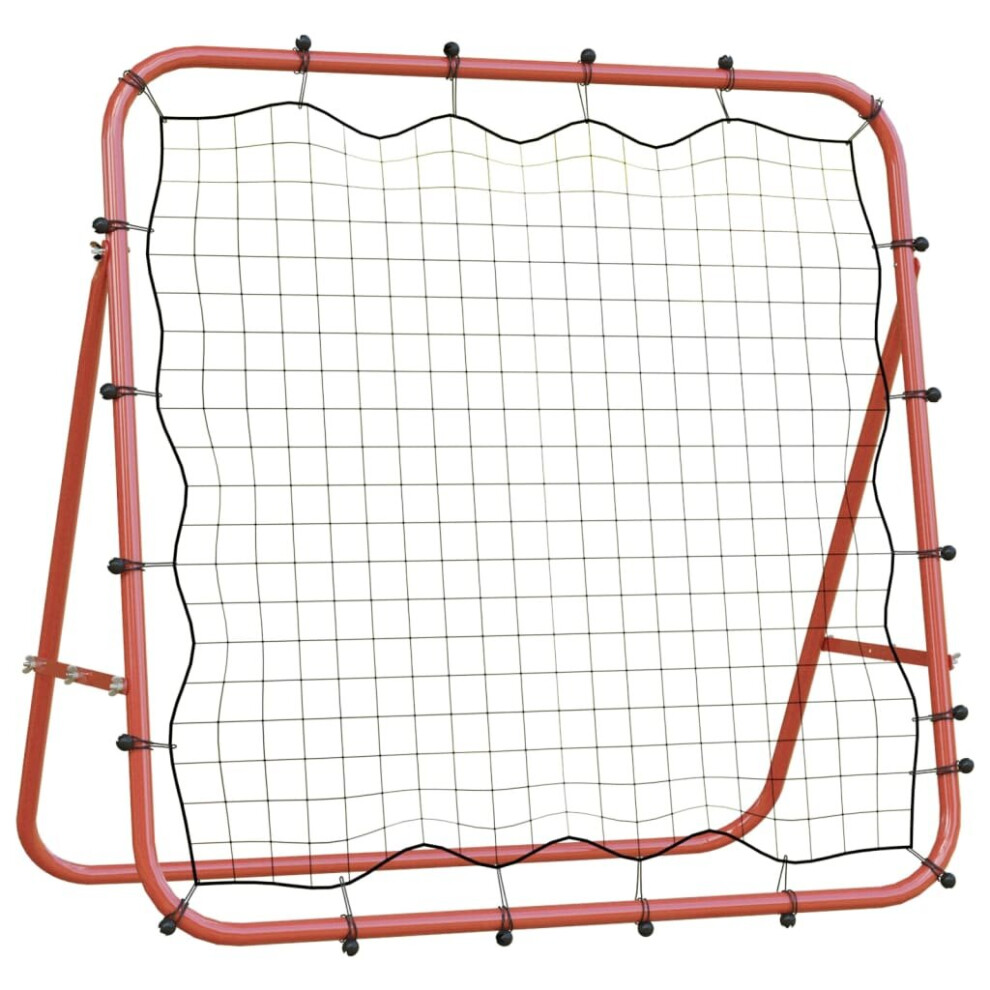 Vidaxl Adjustable Football Kickback Rebounder Ball Rebound Net, Steel And Pe