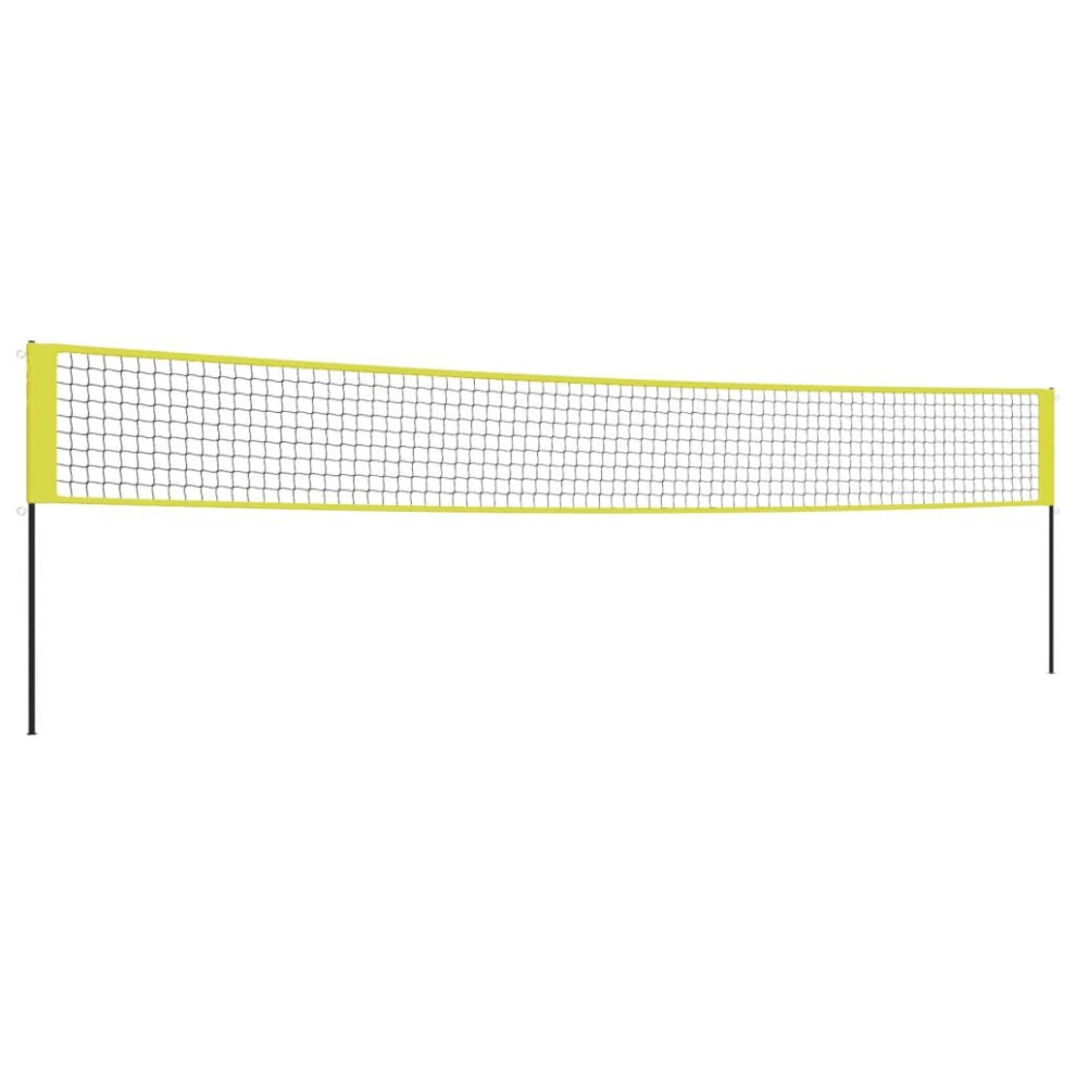 vidaXL Volleyball Net Yellow and Black 823x244 cm PE Fabric Badminton Net