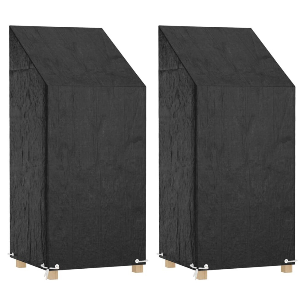 Vidaxl Garden Chair Covers Patio Furniture Cover 2 Pcs 8 Eyelets Polyethylene