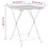 VidaXL vidaXL Folding Bistro Table Grey 55x54x71 cm Poly Rattan Picnic Dining Table 8