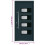 VidaXL vidaXL Haustür Anthrazit 100x210 cm Aluminium und PVC 4