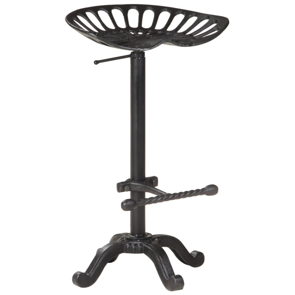 Vidaxl Bar Stool Cast Iron Furniture Bistro Pub Counter Height Chair Black