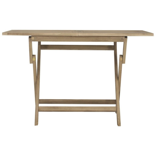 VidaXL vidaXL Folding Garden Table Outdoor Folding Table Patio Grey Solid Wood Teak 2