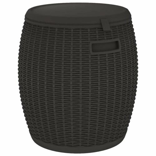 VidaXL vidaXL 4-in-1 Garden Storage Box Storage Case Garden Bin Black Polypropylene 1