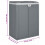 VidaXL vidaXL Mülleimer mit 2 Klappen Grau 65x45x88 cm PP 10
