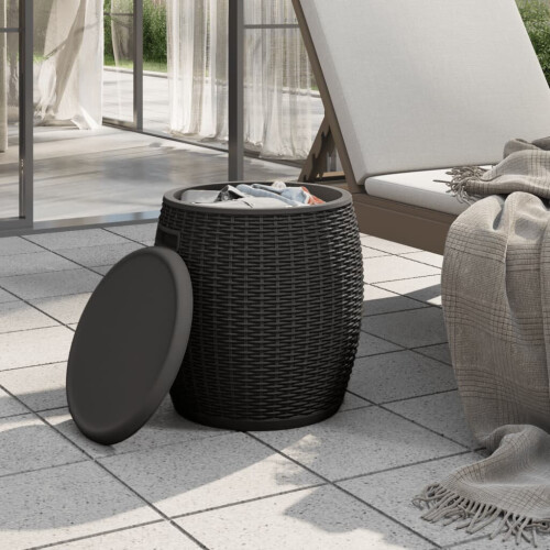 VidaXL vidaXL 4-in-1 Garden Storage Box Storage Case Garden Bin Black Polypropylene 2