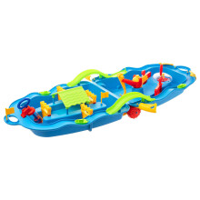 (blue) vidaXL Water Fun Trolley Polypropylene Water Play Table Waterway Blue/Green