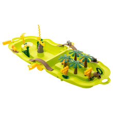 (green) vidaXL Water Fun Trolley Polypropylene Water Play Table Waterway Blue/Green
