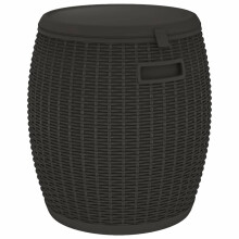 vidaXL 4-in-1 Garden Storage Box Storage Case Garden Bin Black Polypropylene