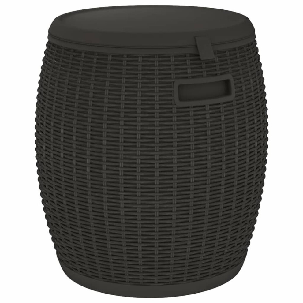 vidaXL 4-in-1 Garden Storage Box Storage Case Garden Bin Black Polypropylene