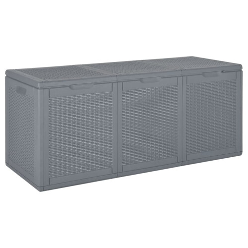VidaXL vidaXL Gartenbox Grau PP Rattan 270 L