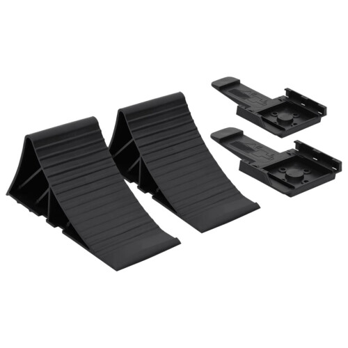 VidaXL vidaXL 2x Wheel Chocks 25x10x11.5 cm Plastic Wheel Blocker Car Brake Stopper