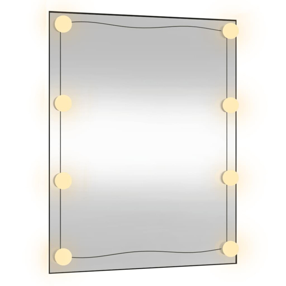 (50 x 60 cm) vidaXL Wall Mirror Makeup Mirror Hanging Mirror Glass Rectangle Cosmetic Mirror