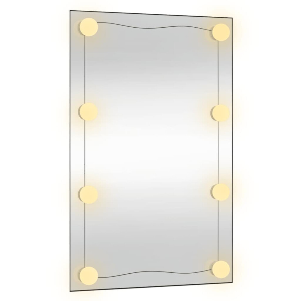 (50 x 80 cm) vidaXL Wall Mirror Makeup Mirror Hanging Mirror Glass Rectangle Cosmetic Mirror