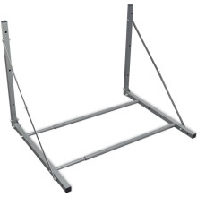 vidaXL Foldable Wall-Mounted Tyre Rack, Adjustable 81–122 cm, 136 kg Load, Silver Galvanised Steel