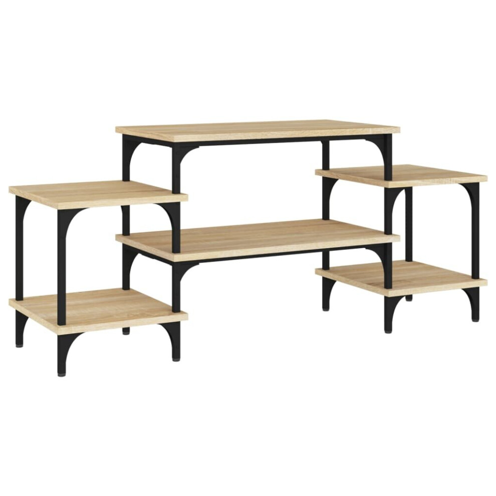 Vidaxl (Sonoma Oak, 117 X 35 X 52 Cm) Tv Cabinet Engineered Wood Tv Console Media Unit Tv Unit Hifi Cabinet