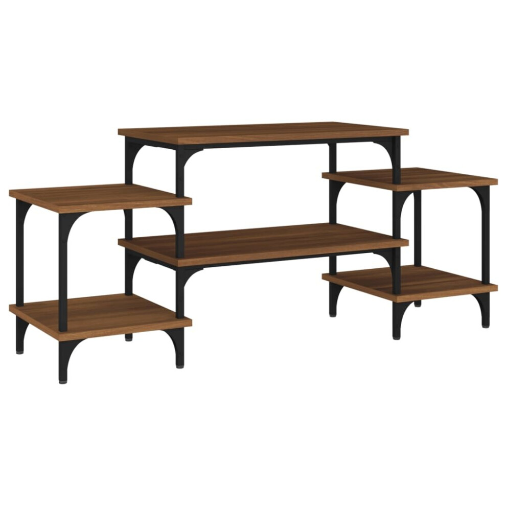 Vidaxl (Brown Oak, 117 X 35 X 52 Cm) Tv Cabinet Engineered Wood Tv Console Media Unit Tv Unit Hifi Cabinet
